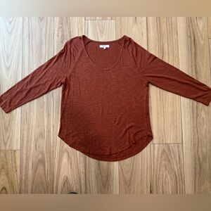 Madewell log-sleeve top size L